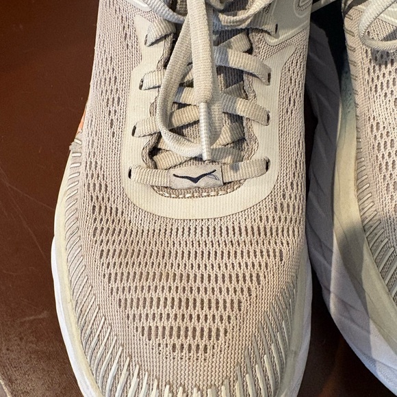 Hoka Bondi 7 Running Sneakers Women’s Size 9.5 Grey Navy and Peach - Picture 12 of 12